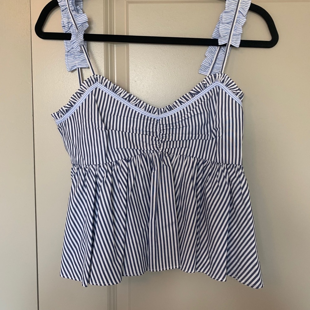 Zara TRF stripped crop top